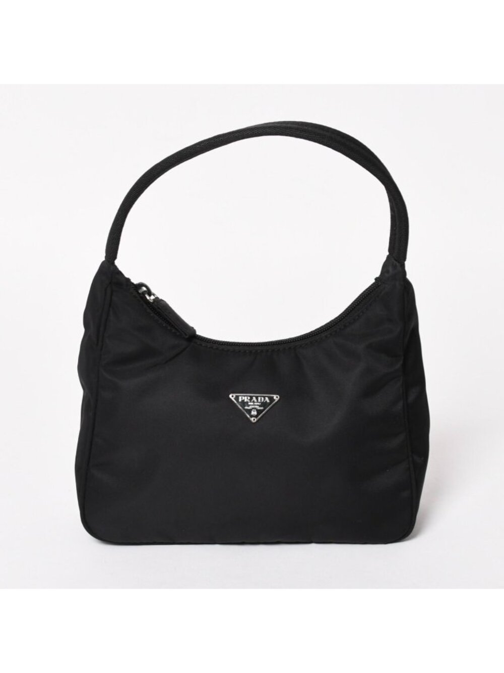 Prada Hobo Handbag Nylon Black